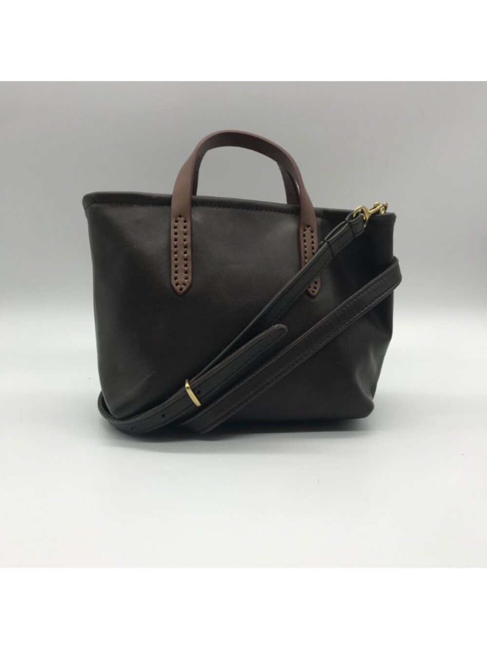 Fount Brown Leather Tote Bag - Picture 2 of 10